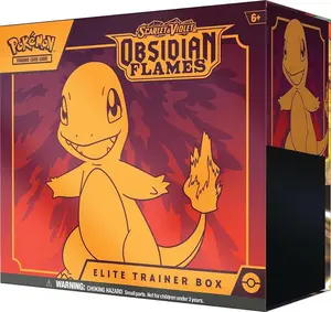Pokemon Trading Card Game Scarlet & Violet Obsidian Flames Elite Trainer Box Featuring Charmander