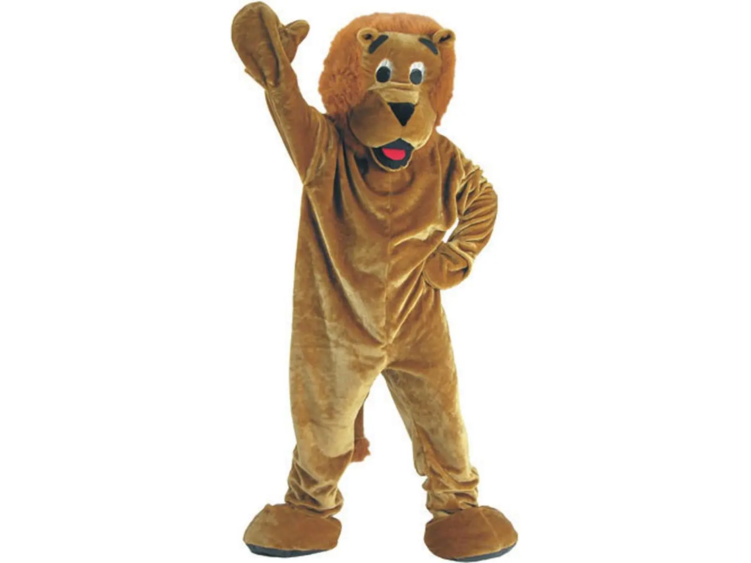 Dress Up America 298-Adult Roaring Lion Mascot Costume Set - One Size Fits Most