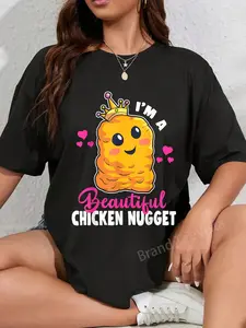 100% Cotton I'm a Beautiful Chicken Nugget Kawaii Nug Life Nuggets Lover T-Shirt