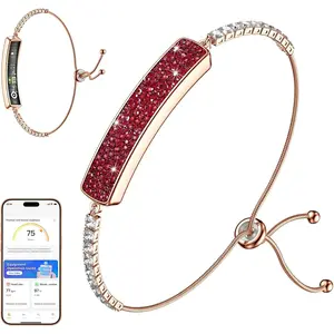 Bracelet for Women, Activity FitnessTrackers Bracelet,Sleep   Band,Red   Bracelets with 24/7Heart Rate ,HRV, ,,Women's  ,Free APP