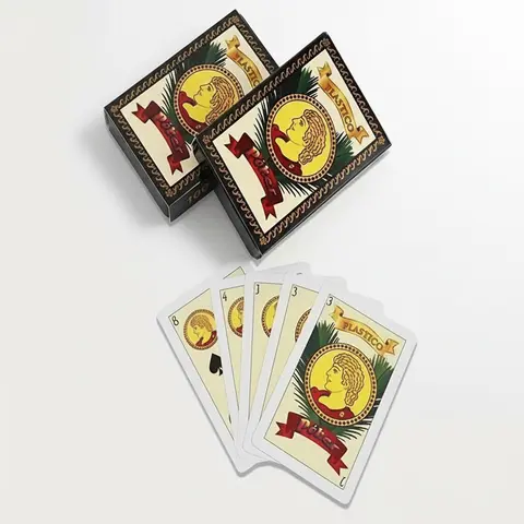 40-Sheet Spanish Playing Cards – Plastic 1/2 Decks with Boxes, Perfect for Puerto Rico & Mexican Games