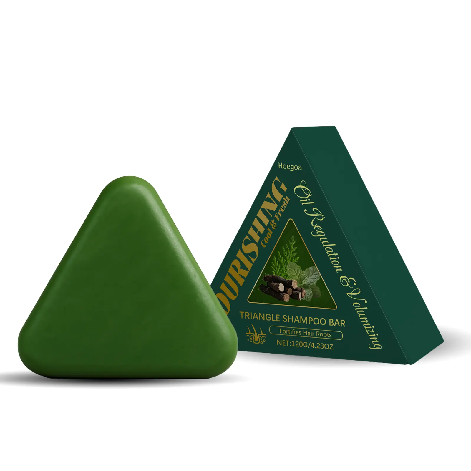 Hoegoa Herbal Nourishing Shampoo Bar Gentle Cleansing Smooth Shiny Fresh Non Greasy Soap for Healthy Hair with Sodium Palmate & Stearic Acid Solid Formula