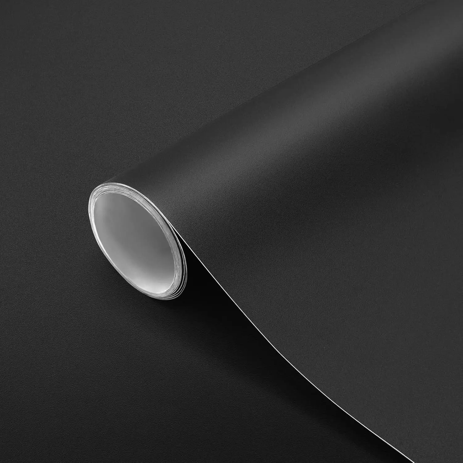 Classic Matte Black Thick PVC Vinyl Contact Paper, 16in x 78.7in Waterproof Moisture-Proof Self-Adhesive Film, No-Residue Long-Lasting Peel-and-Stick Wallpaper for Bedroom, Cabinet Decor, Function": "Self-Adhesive