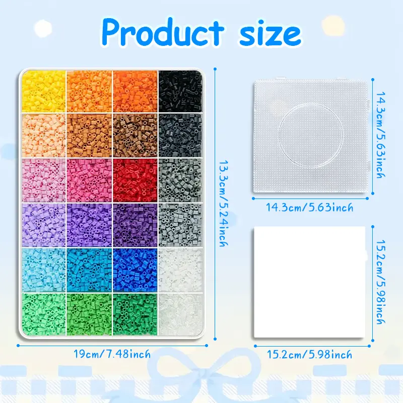 Fuse Beads Set – 24/48/72/96/120-Colors 2.6mm Fuse Beads Kit for DIY Crafts, Pixel Art, Jewelry, Keychains, Coasters & Ornaments | Complete Kit with Ironing Paper, Tweezers & Pegboards | Creative Holiday Gift for Kids, Teens & DIY Lovers