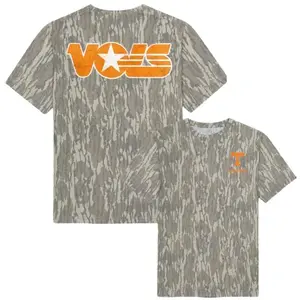 Vintage Bottomland Camo Tennessee Vols Shirt, Tennessee Volunteers Wood Camo Tee, Retro Vols Graphic Camo Top, Men's Tennessee Camouflage T-Shirt, Outdoor Lifestyle Vols Apparel