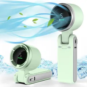 Powerful Portable Handheld Turbo Fan, 5-Speed Adjustable Wind, 4200mAh Rechargeable Lithium Battery, USB Powered Fan Up to 10 Hours Runtime, 3-in-1 Air Turbo Cooling Fan for Outdoor Travel Work, Ideal Father's Day