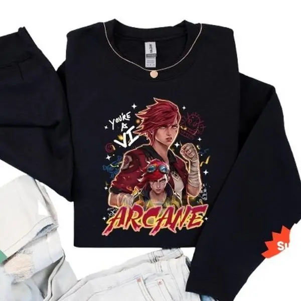 Final Fantasy Vii Arcane Jinx Sweatshirt - Graphic Tee For Him Sweater