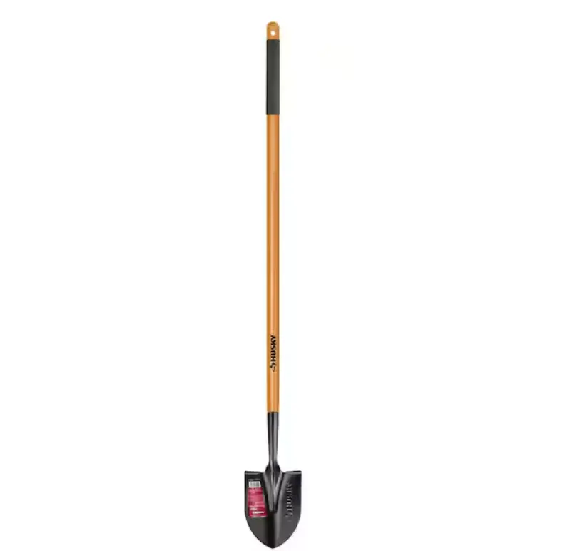 47 in. Floral Carbon Steel Digging Shovel with Wood Handle and Comfort Grip