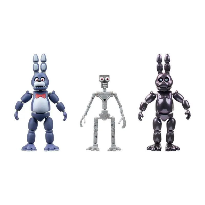 5 Nights at Freddy's Endo-01 Classic Bonnie & Shadow Bonnie FNAF Action Figures, Toy with Included Endo Skeleton