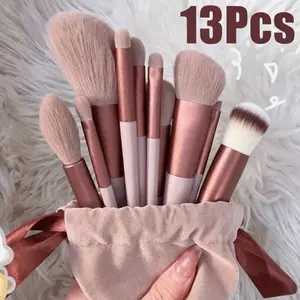 13-Piece Makeup Brush Set for Women, Eyeshadow Foundation Blush Brushes, Soft Cosmetic Tools Kit, Beauty Essentials