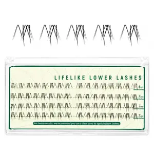 DIY Bottom Lashes Natural Wispy Lash Cluster