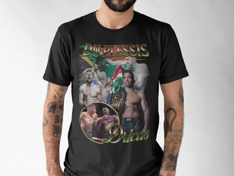 Dricus Du Plessis DDP Unisex UFC T-Shirt South African MMA Fighter Retro Classic Graphic Tee For ufc mma Fan Champ Sport Tee Boxer Mma Store