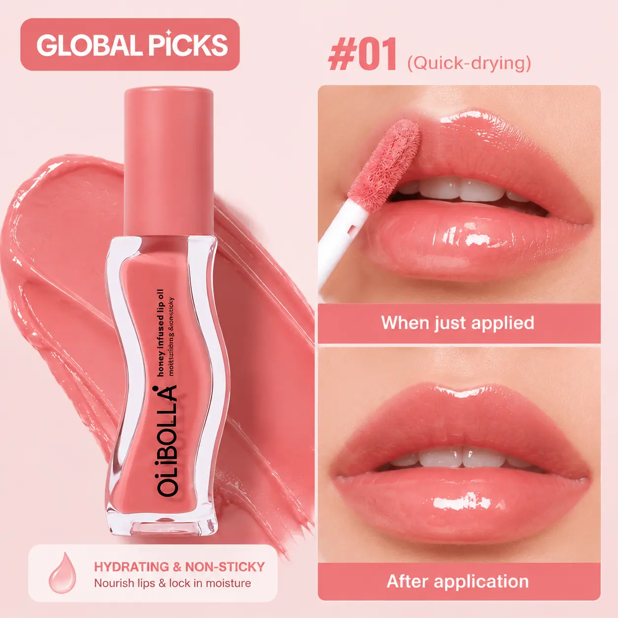 Mirror Water Gloss Lip & Cheek Tint - 24H Hydrating, Non-Drying, Transfer-Resistant Glossy Finish