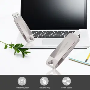 USB C Thumb Drive 1TB Phone Photo Stick USB 3.0 Dual Memory Stick Data Storage for Android Phone,Pad Mac-Book Pro Tablets and Computers Silver 1TB