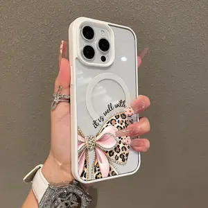 Premium Magnetic Cellphone Cover, Aesthetic Leopard Print Tech Accessory for iPhone 11-16 & Pro Max, MagSafe Ready, Shockproof, Lightweight, Protective for Devices & Everyday Use
