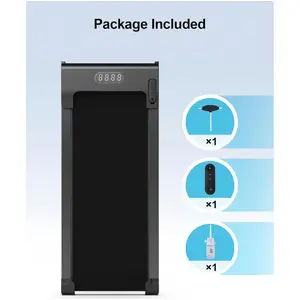 Portable adjustable incline under-desk walking machine, four-in-one silent treadmill, supports a weight of 265 pounds, lightweight home office fitness treadmill, with remote control and LED display, suitable for walking training