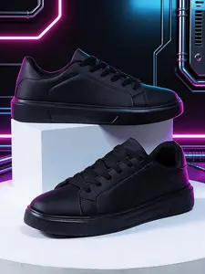 Men's Waterproof Thick Work Shoes, Walking Shoes, Outdoor Sports Shoes, Anti-Slip Design, Warm Lining, Winter Casual Shoes