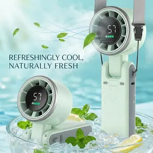 Portable Handheld Turbo Fan | 5-Speed Modes, 5000mAh Rechargeable Battery (Maximum 10-Hour Working Hours) | 3-in-1 Air Turbo Tech Cooling Fan for Outdoor, Travel & Work