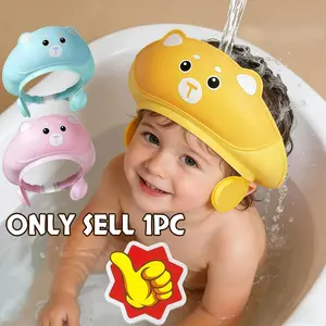 Adjustable Soft Bath Cap, Cute Multicolor Bath Hat, High-Quality and Easy to Clean, Comfortable Ear Protection for Showering