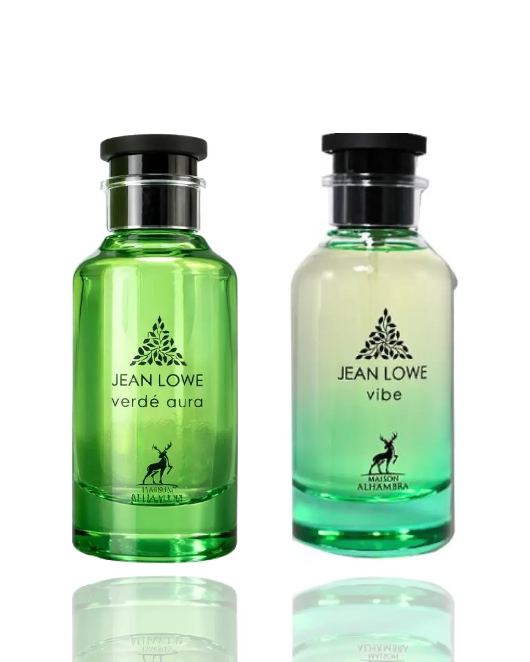 Lattafa 2-Piece Unisex Fragrance Bundle - Jean Lowe Verde Aura & Jean Lowe Vibe, Citrus Herbs Scent, Dual-Mood, Refreshing Boost, Two-Piece