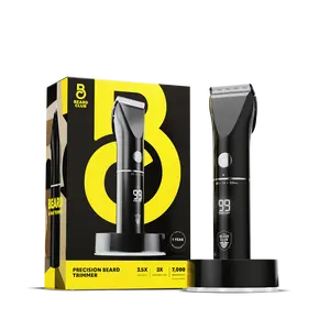 Beard Club Beard Trimmer for Men - Electric Cordless Rechargeable Beard & Hair Trimmer - High Power 7000 RPM - 8 Color Guides 45 Unique Trim Lengths - Travel Lock
