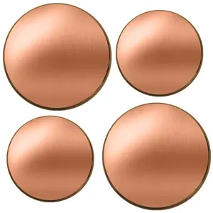 Electric Tin Burner Cover Set 4 Copper