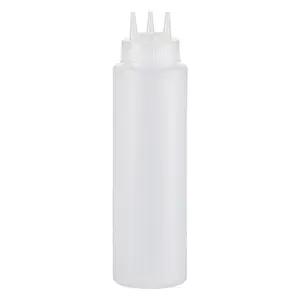 22oz/650ML Reusable Plastic Sauce Squeeze Bottle, Leak-Proof Tomato Sauce Dispenser, Ideal for Sauces, Oil, BBQ Sauce, Honey, Paints