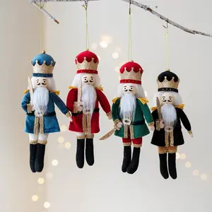 Red Nutcracker Shelf Nanny Plush Doll, Traditional Nutcracker Soldier Doll, Christmas Decoration, Christmas gifts, Home Ornament, Hanging Decoration