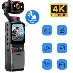 4K  Action Camera , 1.69-Inch Touch Screen , 6-Axis Stabilization, Wide Angle Lens, USB Rechargeable, WiFi POV Camera for Motorcycle & Bike，Vlogging & Security，sports and outdoors，portable camera，vlog camera