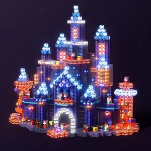 Magnetic Blocks with LED Light Up – 100/150/200 PCS Magnetic Tiles Building Set, STEM Educational Construction Toys, Sensory Learning Toy for Kids Ages 3+, Toddler Stacking Building Blocks, Easter Birthday Christmas Gifts for Boys & Girls