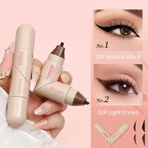 Rotating Winged Eyeliner Stamp Pen, Dual-Head Design for Precise Cat Eye & Winged Liner, Waterproof Smudge-Proof Formula, Quick-Drying Makeup for Busy Days and Special Occasions Lipliner Daily