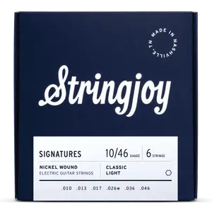 Stringjoy 10-46 Classic Light Gauge Signatures - Nickel Wound Electric Guitar Strings