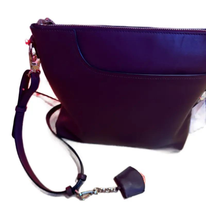 Radley London Burgundy Cross Body Bag with Adjustable Strap and Zipper Closure - Snack