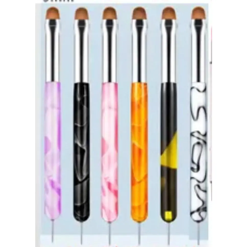 Professional 2-Way French Nail Art Brush - Manicure Supplies, Nail Care Pedicure Tool
