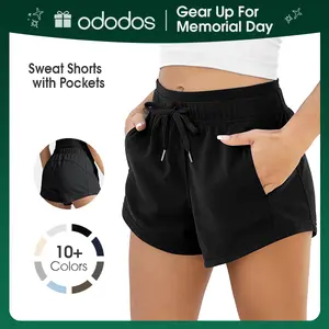 ODODOS Women's Sweat Shorts with Pockets Cotton French Terry Drawstring Summer Workout Casual Lounge Shorts summerwins