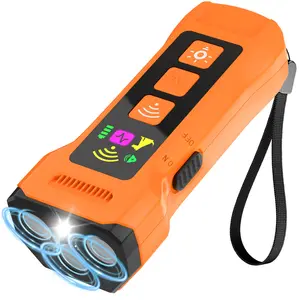 Professional Ultrasonic Dog Training Device with LED Flashlight, 50ft Range Barking Stopper, Rechargeable Portable Anti-Bark Tool Training Aid