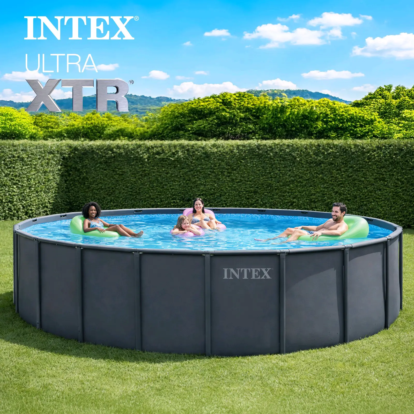 Ultra XTR 18ft x 52in Round Frame Above Ground Pool Set w/ Pump