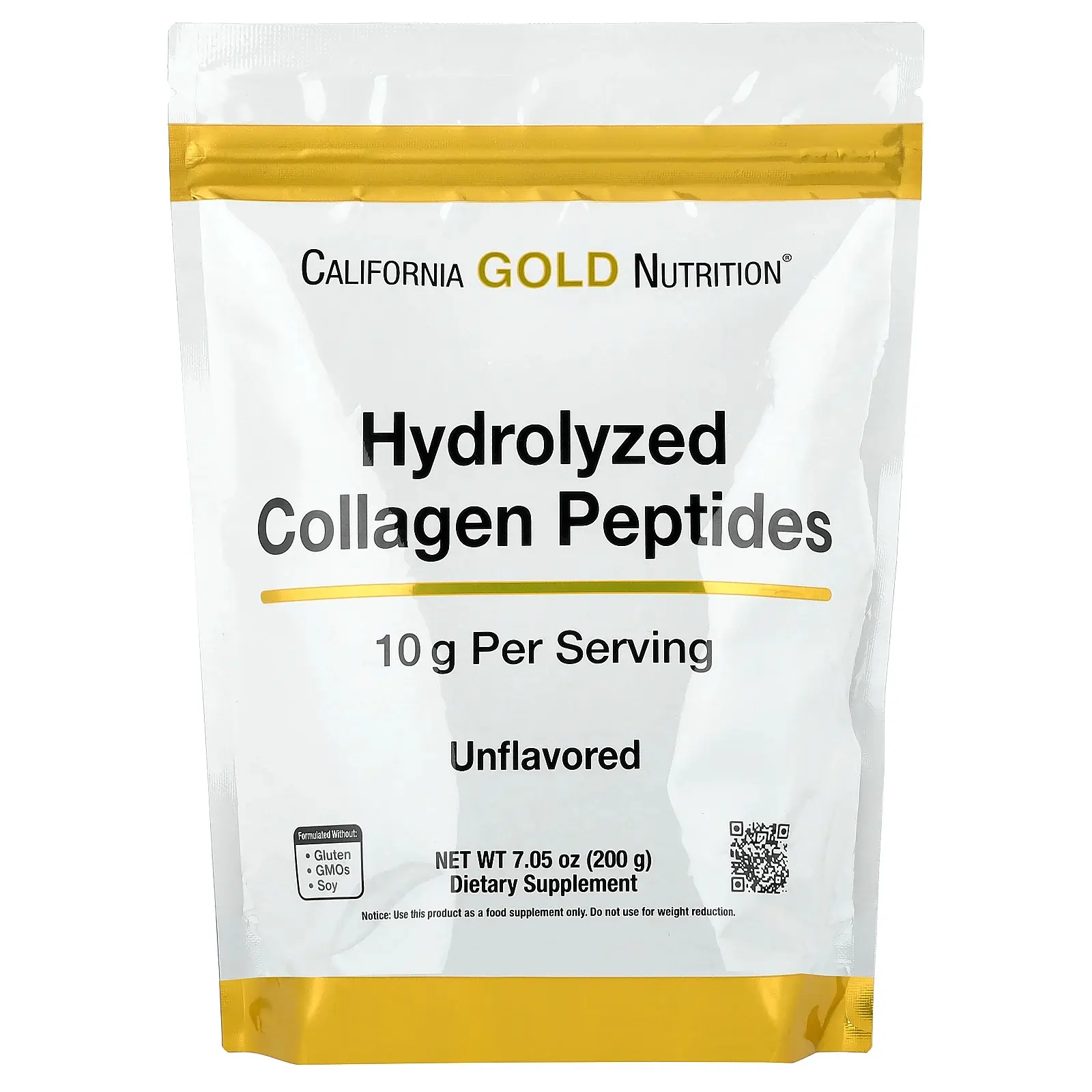 California Gold Nutrition Hydrolyzed Collagen Peptides, Type I & III, Unflavored, 7.05 oz (200 g)