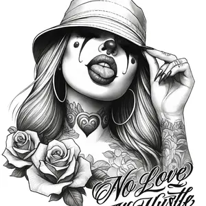 Sad Girl Halftone Gangsheet | DTF Heat Transfers