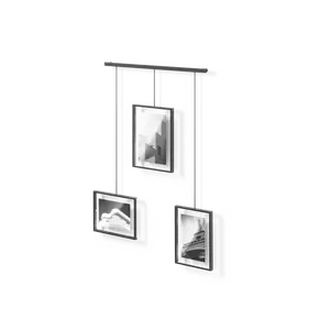 Umbra Exhibit Photo Display, Multi-Photo Wall Decor with 3 Hanging Gallery Frames, Customizable Layout