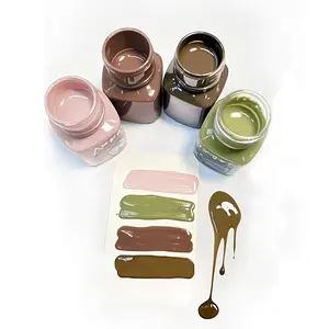 30ML 4-Color Vintage Acrylic Paint Kit | Creamy Texture for Retro Art, DIY Projects & Canvas/Stencil , Canvas Painting, Upcycling & DIY Vintage Creations，Christmas Creative Easy-Flow Formula Soft Paints