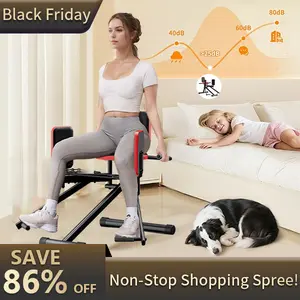 2-in-1 Hip Abductor & Adductor Machine for Home Gym - Adjustable Glute Trainer, Inner/Outer Thigh Workout Equipment for Hip Sculpting & Butt Lifting