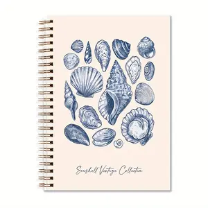 1pc Realistic Scenery, Seaside Paths, Seashells Notebook Perfect Gifts for Friends Writing Notebook Diary NoteBook Office Stationery School Supplies Birthday Christmas Gift 5.5x8.3in with 50 Pages