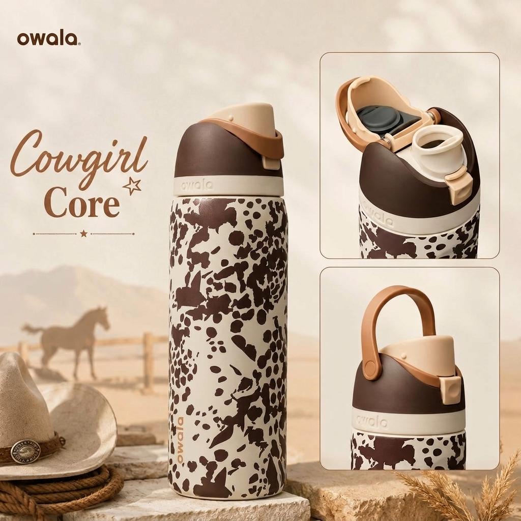 Owala FreeSip Cowgirl Core 32oz Bottle Special Edition Color Drop Bottle Water