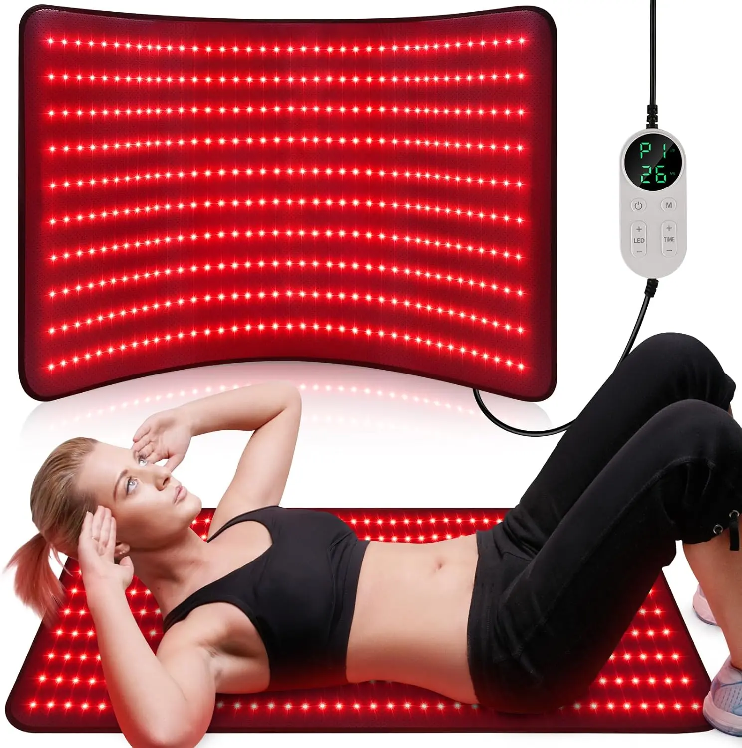 Pedete Red Light Therapy Mat – 660nm&850nm Dual Wavelengths,35W LED Light Therapy Pad,10-90 Minute Timer,Adjustable Brightness,Portable Rubber New Head Kids Casual Facial Spa Tool,Gift for Girls,Arms,Portable Heating Padback to school,back to school haul