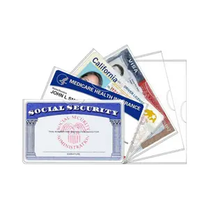 Social Security Card Protector Sleeves/New Medicare Card Protector Sleeve/Credit Card Holder,24 Mil Soft Clear Card Sleeves for Waterproof SSN Card Protector/Credit Card Cover，christmas gifts