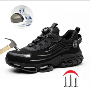 2026 Steel Toe Shoes for Men Women, Comfortable Breathable Safety Sneakers, Lightweight Wide Work Shoes with Durable Soft Sole 266