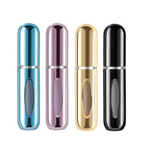 Refillable Perfume Portable Atomizer Bottle Refillable Perfume Spray, Refill Pump Case for Traveling and Outgoing (5ml, 4 Pack)