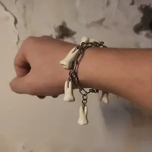 Tooth Bracelet A unique and trendy titanium steel Gothic Bracelet with the same teeth as Hell