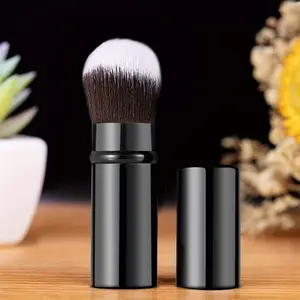 1pc Portable Retractable Loose Powder Brush, Blush Brush, Setting Powder Contour Brush Extensible Makeup Brush Face Blender Brush Professional Mineral Blending Buffing Concealer Brush, Soft Cosmetic Brushes, Beauty Travel Brush